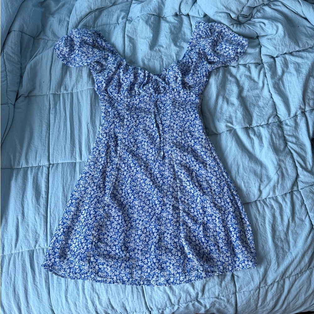 Floral Blue Women's Dress